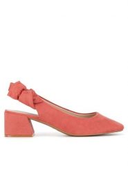 Clara Barson Sandały LH2002-2 Czerwony. Czerwone sandały damskie Clara Barson, bez wzorów, z materiału, bez obcasa, na słupku, bez zapięcia. Za 79.99 zł.