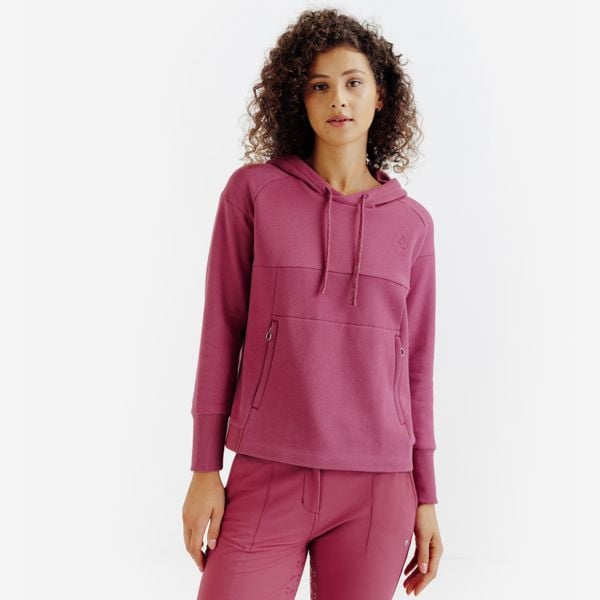 Bluza jeździecka damska z kapturem. Zielone bluzy damskie FOUGANZA, na zimę, l, bez wzorów, z bawełny, eleganckie, bez ramiączek, z kapturem. Za 139.99 zł.