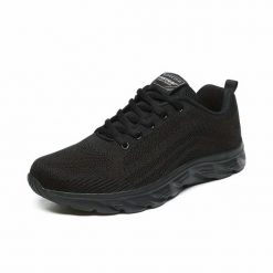 VERTIGO BLACK - LEKKIE ODDYCHAJĄCE PÓŁBUTY REKREACYJNE MATERIAŁ TEKSTYLNY UNISEX 36. Czarne półbuty męskie PROCERA, bez wzorów, z materiału, bez obcasa, bez zapięcia. Za 60.58 zł.