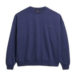 Bluza damska Superdry Essential Logo Gd. Fioletowe bluzy damskie Superdry, bez wzorów, casualowe, bez ramiączek, bez kaptura. Za 284.00 zł.