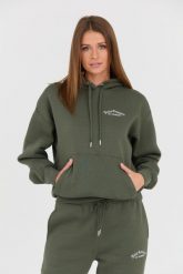 JUICY COUTURE Zielona bluza Recycled Queenie Hoodie. Zielone bluzy damskie Juicy Couture, xs, bez wzorów, bez ramiączek, bez kaptura. W wyprzedaży za 329.99 zł.