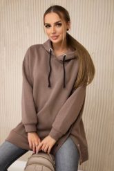 Bluza ocieplana z napami mocca. Bluzy damskie KESI, l, bez wzorów, z bawełny, bez ramiączek, bez kaptura. Za 238.37 zł.