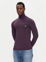 Emporio Armani Underwear Golf 112066 4F511 05093 Fioletowy Slim Fit. Fioletowe swetry męskie Emporio Armani Underwear, m, bez wzorów, bez kołnierzyka, bez ramiączek. Za 339.99 zł.