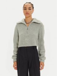 Patrizia Pepe Sweter 2K0298 K222 Szary Relaxed Fit. Szare swetry nierozpinane damskie Patrizia Pepe, bez wzorów, z syntetyku, bez kołnierzyka, bez ramiączek. Za 489.99 zł.