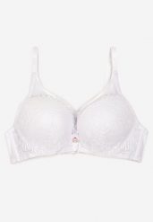 Biały Biustonosz Full Cup Zdobiony Koronką Raviera. Białe biustonosze Renee, z aplikacjami, z koronki. Za 34.99 zł.