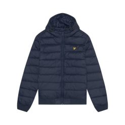 Kurtka puchowa Lyle & Scott. Niebieskie kurtki męskie LYLE AND SCOTT, m, bez wzorów, z materiału, eleganckie, bez kaptura. Za 552.00 zł.