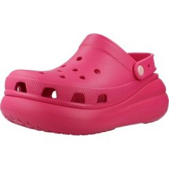 Klapki Crocs Model Classic Crush Clog Kolor Rose. Czerwone klapki damskie Crocs, bez wzorów, z gumy, klasyczne, bez obcasa, bez zapięcia. Za 159.99 zł.