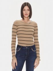 Liu Jo Sweter MF3001 MS99E Brązowy Slim Fit. Brązowe swetry nierozpinane damskie Liu Jo, l, bez wzorów, z syntetyku, bez kołnierzyka, bez ramiączek. Za 399.99 zł.