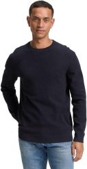 Męski Sweter Tom Tailor Structured Crewneck Knit Knitted Navy Melange 1047570 13160. Niebieskie swetry męskie Tom Tailor, m, bez wzorów, bez kołnierzyka, bez ramiączek. Za 99.99 zł.
