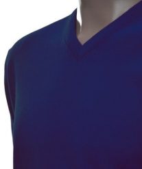 Sweter męski z kaszmiru i wełny merynosów w szpic 2XL XXL chaber 210. Swetry męskie Giovane Ricco, m, bez wzorów, z kaszmiru, bez kołnierzyka, bez ramiączek. Za 139.99 zł.
