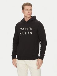 Calvin Klein Bluza Enlarged Logo K10K114261 Czarny Regular Fit. Czarne bluzy męskie Calvin Klein, m, bez wzorów, z bawełny, bez ramiączek, bez kaptura. Za 279.99 zł.