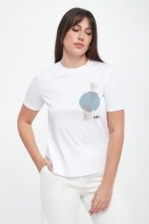 T-shirt damski Negozi MM. T-shirty damskie MM, xs, bez wzorów, bez kołnierzyka, bez ramiączek. Za 589.00 zł.