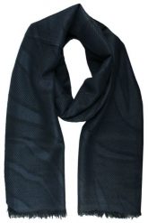 Lekki Szalik Wiosenno-Jesienny - Teer - Nieregularny Granatowy Wzór. Niebieskie szaliki męskie Teer, bez wzorów, z materiału. Za 45.00 zł.