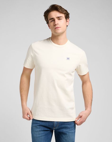 MESKA KOSZULKA LEE WW TEE ECRU 112370490. T-shirty męskie Lee, l, bez wzorów, bez kołnierzyka, bez ramiączek. Za 79.99 zł.