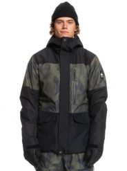 Kurtka narciarska męska Quiksilver Mission. Czarne kurtki sportowe męskie Quiksilver, na zimę, m, bez wzorów, z lycry, bez kaptura, narciarskie. Za 471.49 zł.