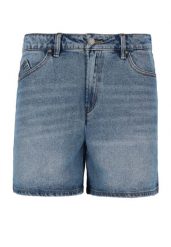 Szorty jeansowe E-TISSY. Niebieskie szorty damskie Volcano, bez wzorów, z bawełny, eleganckie. Za 139.99 zł.
