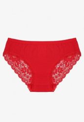 Czerwone Majtki Figi Zdobione Koronką Venissella. Czerwone majtki damskie Born2be, z bawełny. Za 9.99 zł.