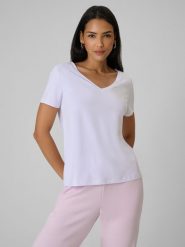 4F T-shirt regular z modalem damski - biały XL. Białe t-shirty damskie 4F, l, bez wzorów, z dzianiny, bez kołnierzyka, bez ramiączek. Za 79.99 zł.