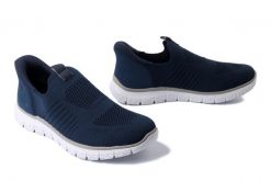 RIEKER B6659-14 blue, półbuty męskie. Niebieskie półbuty męskie Rieker, bez wzorów, bez obcasa, bez zapięcia. Za 237.93 zł.