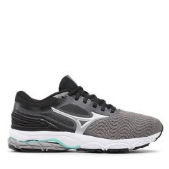 Buty do biegania Mizuno. Szare obuwie sportowe damskie Mizuno, bez wzorów, bez zapięcia, do biegania, mizuno wave. Za 529.99 zł.