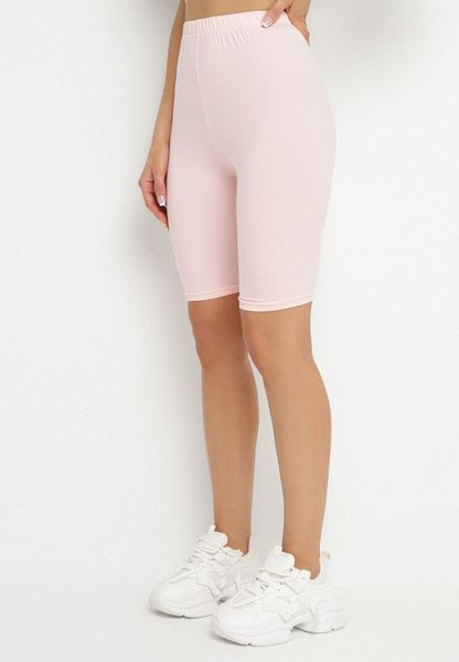 Różowe Szorty Typu Kolarki z Wysokim Stanem Lironae. Czerwone szorty damskie Born2be, bez wzorów, z podwyższonym stanem. Za 19.99 zł.