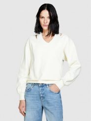 Sisley Bluza 3FPPL104P Écru Regular Fit. Bluzy damskie Sisley, xs, bez wzorów, z bawełny, bez ramiączek, bez kaptura. Za 349.99 zł.