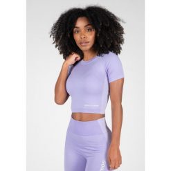 Selah Bezszwowe Crop Top ilac. Fioletowe topy damskie GORILLA WEAR, bez wzorów, sportowe, bez kołnierzyka, bez ramiączek. Za 229.00 zł.