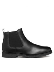 Geox Sztyblety Uomo Claudio U2658A 00043 C9999 Czarny. Czarne botki męskie Geox, bez wzorów, z materiału, bez obcasa, bez zapięcia. Za 359.99 zł.
