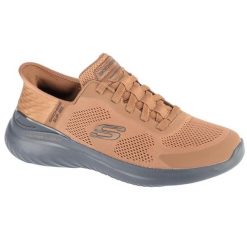 Buty sportowe Sneakersy męskie, Slip-Ins: Bounder 2.0 - Emerged. Brązowe buty sportowe męskie Skechers, bez wzorów, bez zapięcia, trekkingowe. Za 369.99 zł.