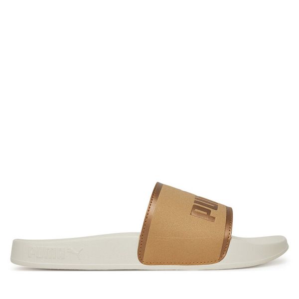 Klapki Puma. Brązowe klapki damskie Puma, bez wzorów, bez obcasa, bez zapięcia. Za 109.99 zł.