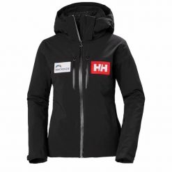 Damska kurtka narciarska Helly Hansen Alphelia Lilaloft. Czarne kurtki sportowe damskie Helly Hansen, na zimę, bez wzorów, bez ramiączek, bez kaptura, narciarskie. Za 2,217.00 zł.