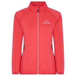 Kurtka trekkingowa damska z zamkiem La Sportiva Promo. Czerwone kurtki sportowe damskie La Sportiva, l, bez wzorów, z elastanu, bez ramiączek, bez kaptura, outdoorowe. Za 376.90 zł.