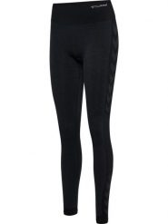Damskie legginsy bezszwowe Hummel MT Shine. Czarne legginsy damskie Hummel, bez wzorów, z materiału. Za 178.10 zł.