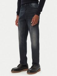 HUGO Jeansy 50579487 Czarny Tapered Fit. Czarne jeansy męskie Hugo, z bawełny. Za 449.99 zł.