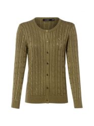 Lauren Ralph Lauren Kardigan Kobiety Bawełna zielony, XS. Zielone kardigany damskie Lauren Ralph Lauren, xs, bez wzorów, z bawełny, eleganckie, bez kołnierzyka. Za 949.95 zł.