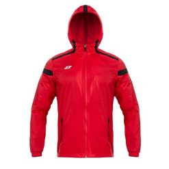Kurtka ortalionowa piłkarska dla dorosłych Zina Delta PRO 2.0 Senior. Czerwone kurtki męskie Zina, l, bez wzorów, sportowe, bez kaptura. Za 329.00 zł.