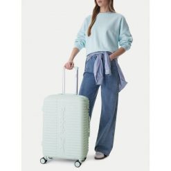 Walizka średnia Reebok. Niebieskie walizki damskie Reebok, bez wzorów, średnie. Za 319.99 zł.