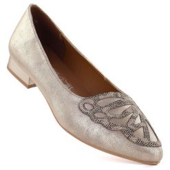 Półbuty damskie złote M.Daszyński SA201A-2. Żółte półbuty damskie M.Daszyński, bez wzorów, ze skóry ekologicznej, eleganckie, bez obcasa, bez zapięcia. Za 149.99 zł.