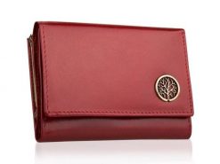 Portfel damski BETLEWSKI BPD-BF-14 CZERWONY. Czerwone portfele damskie Betlewski, ze skóry. Za 149.00 zł.