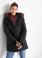 Kurtka funkcjonalna outdoorowa, ocieplana, nieprzemakalna. Czarne kurtki sportowe damskie bonprix, s, bez wzorów, bez ramiączek. Za 339.99 zł.