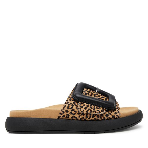 Klapki Gabor. Brązowe klapki damskie Gabor, bez wzorów, bez obcasa, bez zapięcia. Za 519.99 zł.