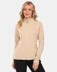 Damska bluza polarowa Kilpi GLAMER-W. Brązowe bluzy damskie Kilpi, bez wzorów, z materiału, glamour, bez ramiączek, bez kaptura. Za 189.67 zł.