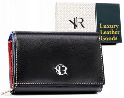 Portfel damski Rovicky RD-38-NDM czarny. Czarne portfele damskie ROVICKY, ze skóry. Za 79.99 zł.