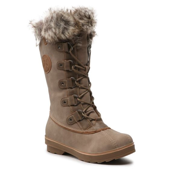 Śniegowce Kimberfeel. Brązowe śniegowce damskie Kimberfeel, bez zapięcia. Za 559.99 zł.