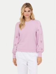 ONLY Bluza Femme 15315687 Różowy Regular Fit. Czerwone bluzy damskie ONLY, s, bez wzorów, z bawełny, bez ramiączek, bez kaptura. Za 169.99 zł.