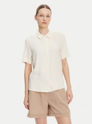 Tommy Hilfiger Koszula WW0WW44683 Beżowy Relaxed Fit. Brązowe koszule damskie Tommy Hilfiger, bez wzorów, z wiskozy, bez kołnierzyka, bez ramiączek. Za 239.99 zł.