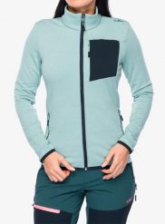 Bluza rozpinana damska CMP Kovyna. Zielone bluzy damskie CMP, m, bez wzorów, z elastanu, sportowe, bez ramiączek, bez kaptura. Za 268.39 zł.