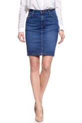 SPÓDNICA JEANSOWA LEE HIGH WAIST SKIRT TRUE BLUE L38QROPB 112108313. Niebieskie spódnice damskie Lee, l, bez wzorów, z jeansu, z podwyższonym stanem, ołówkowe. W wyprzedaży za 69.99 zł.