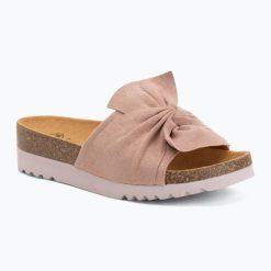 Klapki damskie Scholl Princess Med. Czerwone klapki damskie Scholl, bez wzorów, z materiału, eleganckie, bez obcasa, bez zapięcia. Za 289.99 zł.