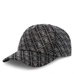 Czapka z daszkiem Guess. Czarne czapki damskie Guess, z aplikacjami. Za 159.99 zł.